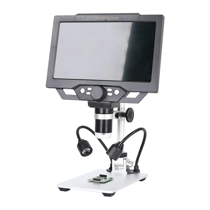 Touch screen image video microscope 12MP camera microscope with double fill lamp