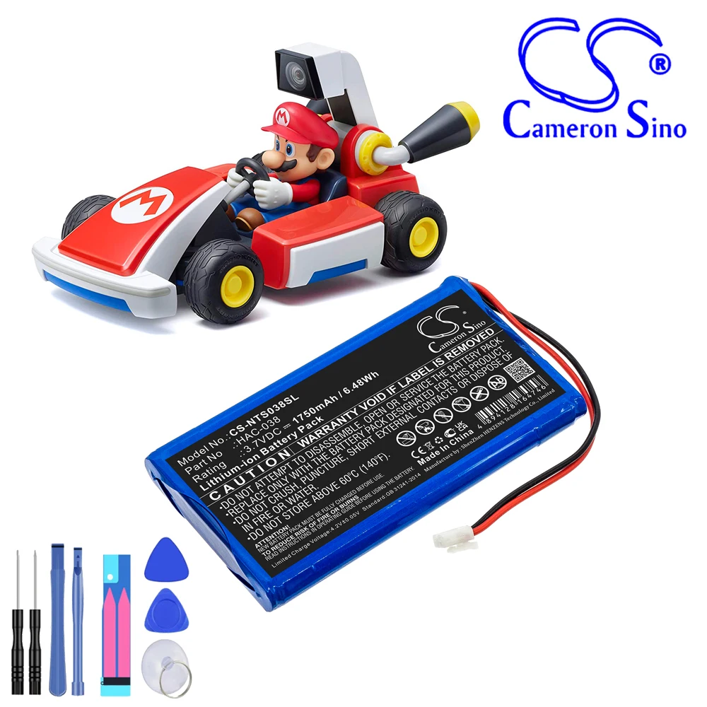 Game Console 1750mAh Battery For Nintendo HAC-038 Nintendo Mario Kart Live  Home Circuit