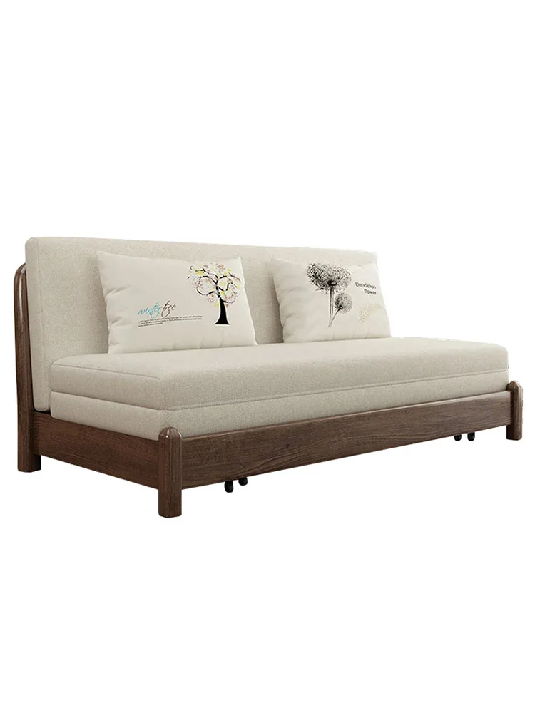 sofa bed, cotton and linen dual-purpose push-pull folding double person storage cabinet, multifunctional, minimalist