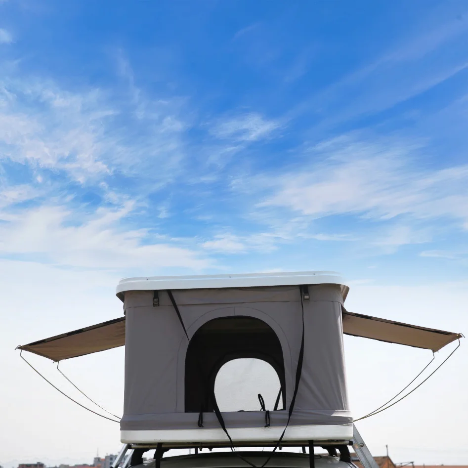 

New Design Portable Road Car Rooftop Tent Hard Shell Outdoor Self Driving Tour Double Camping Folding Waterproof for Sale