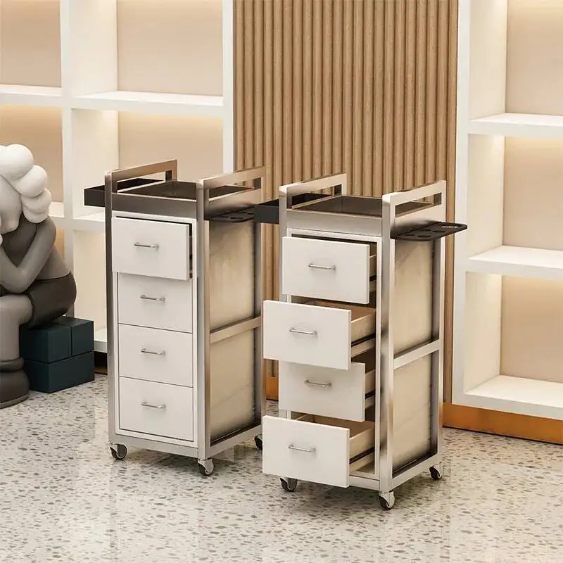 Golden Salon Trolley Auxiliary Car Wheels Organizer Salon Furniture Drawers Fancy Nordic Furniture Carrito De Almacenamiento