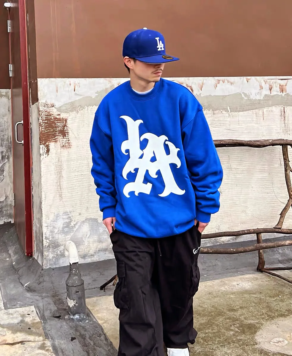 

Olschool American Hiphop West Coast Gangster Chicano Bboy Doers LA Fce Lined round Ne Sweatirt ex Youth Faion