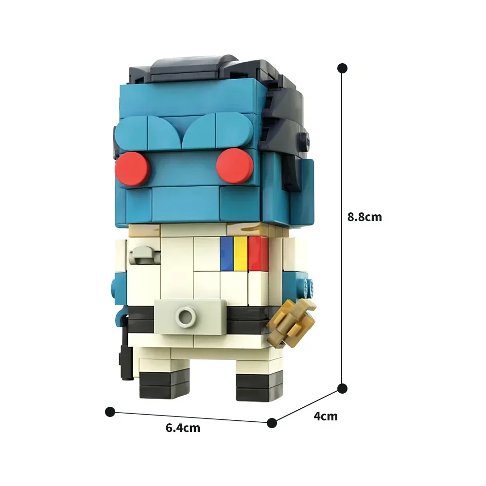 Gobricks MOC Grand Admiral Thrawn Brickheadz Model Bricks Alien Grand Admiral Thrawn Building Blocks Set Toys For Gift