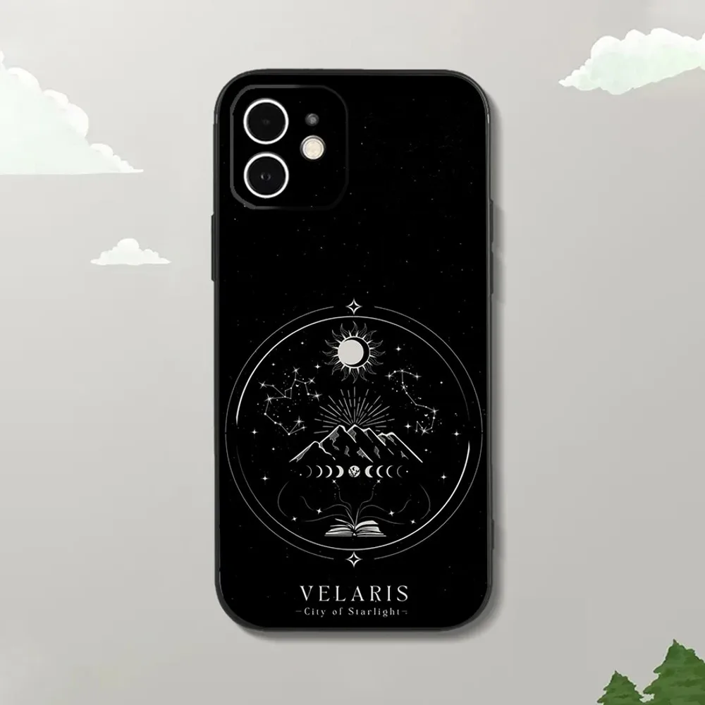 Acotar A Court of Mist and Fury Phone Case For iPhone15,14,13,12 Mini 11 Pro XR,X,XS,MAX 7,8 Plus Silicone Cover Soft Black