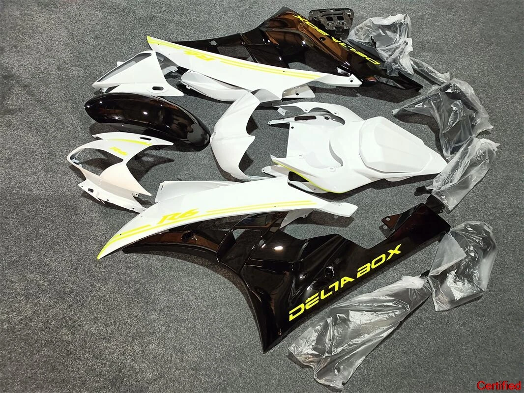 

Комплект обтекателей для YZFR6 06 07 YZF R6 2006 2007 YZF600 yzfr6 06 07, комплект желто-белых обтекателей