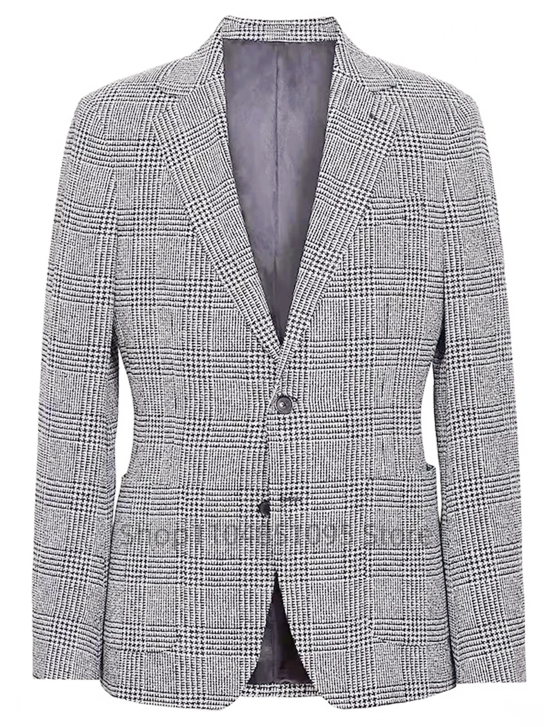 

Мужской пиджак с узором «гусиные лапки», куртка с двумя пуговицами и лацканами для вечеринки, выпускного вечера, жениха, деловые смокинги, свадебные мужские костюмы, только пальто