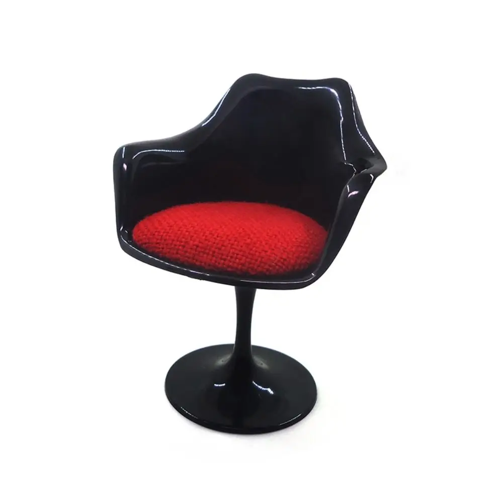 1/6 Scale Doll Round Legged Chair Scene Model Doll Accessories Miniature Rotating Leisure Chair Photo Props Playing House