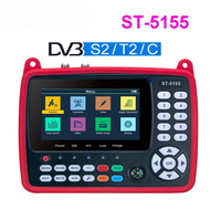 ST-5155 DVB-S2+DVB-C+ DVB-T2 Combo MPEG4 HD H.265 satellite finder Meter 4.3 inch VS ST-5150 gtmedia V8 Finder2 pro max