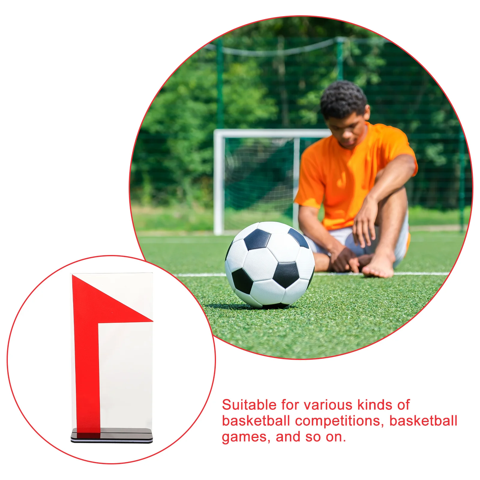 

Basketball Referee Kit Standard Portable Signs Red Arrow Flag Foul Situations Ensure Fair Judging Sports Supplies