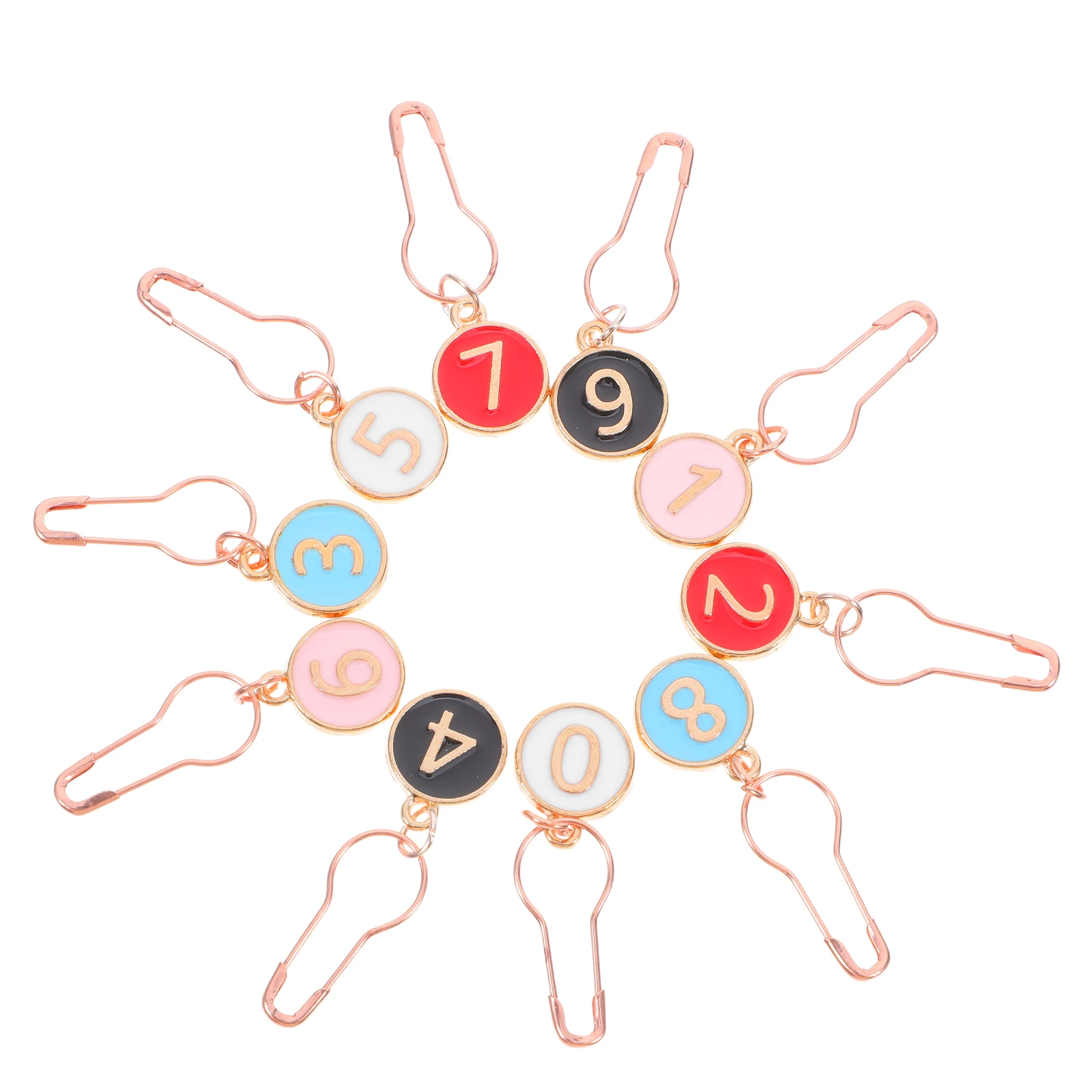 

10 Pcs Wool Knitting Tools Crochet Row Counter Multipurpose Accessories Auxiliary Alloy Markers