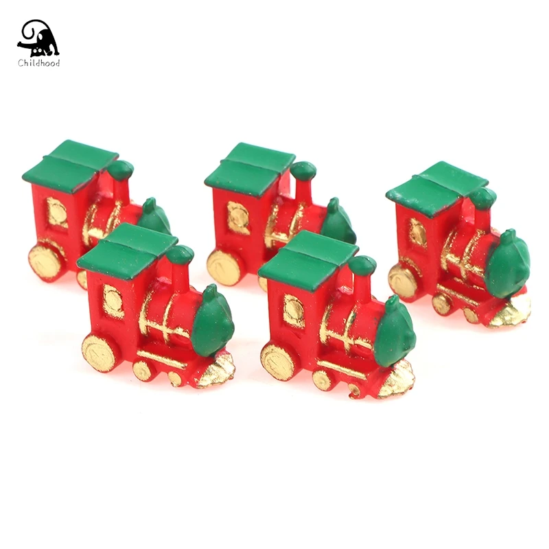 1/12 Dollhouse Miniature Accessories Mini Train Classic Simulation Train Model Toys Pretend Play For Doll House Home Decoration