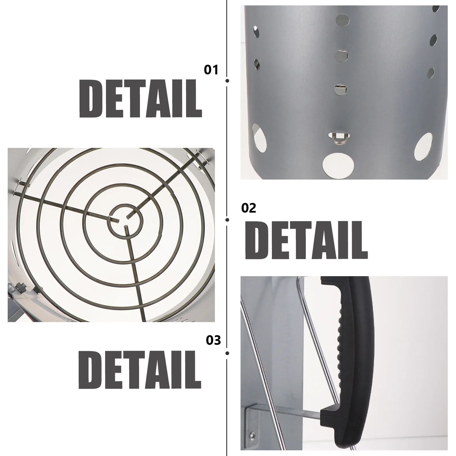 

Открытый инструмент для барбекю, бочка, дымоход, гриль для барбекю, пожарный стартер, просторные вентиляционные отверстия