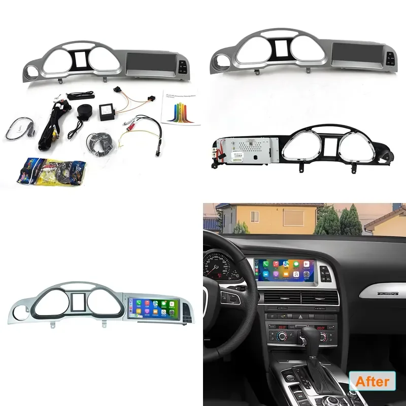 8.8 Inch Carplay Android Auto Car Screen with GPS Navigation & Reversing Aid for A6 2005-2009 Wireless DVD Player