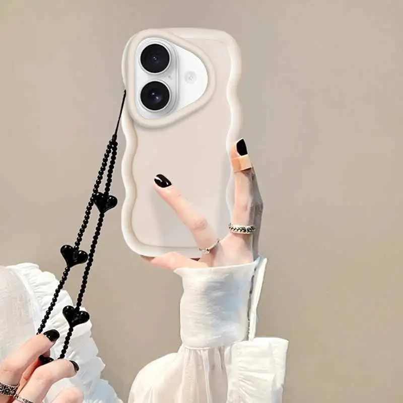 17 ウェーブ型シリコン製スマホケース iPhone 16 16E 15 11 8 7Plus 8Plus 17Promax 17Pro XSMax X XS XR カバー