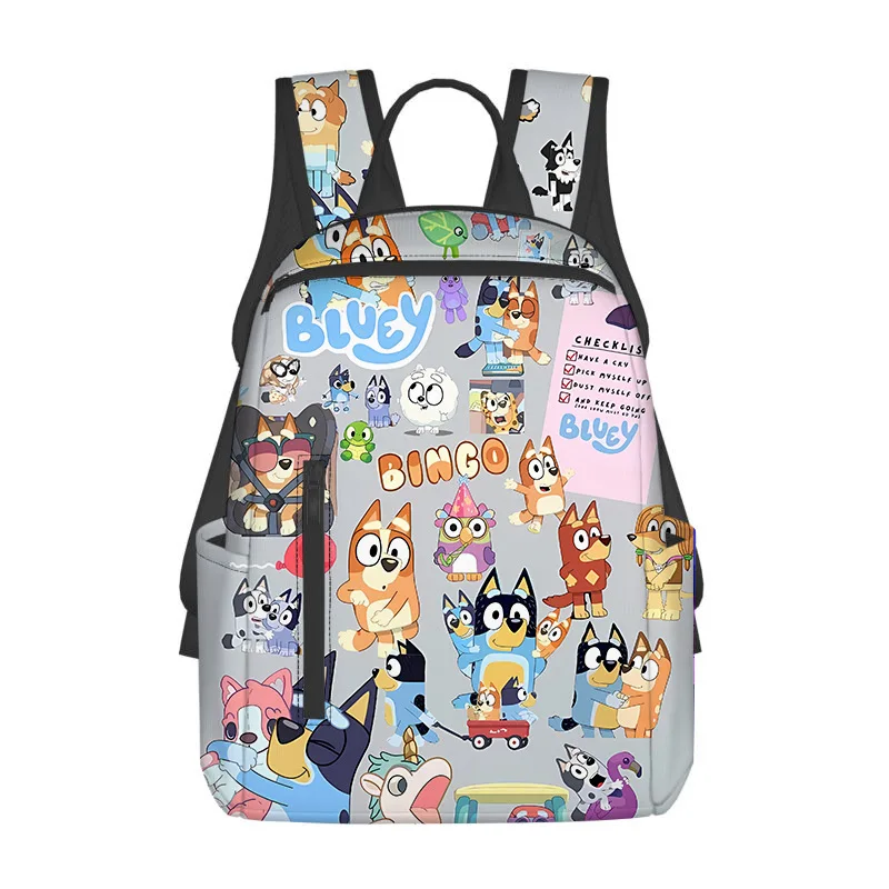 Cute Cartoon Bluey Family Bingo Bluey Fully Printed Diy Backpack Children’s Fashion Backpack Children’s Gifts