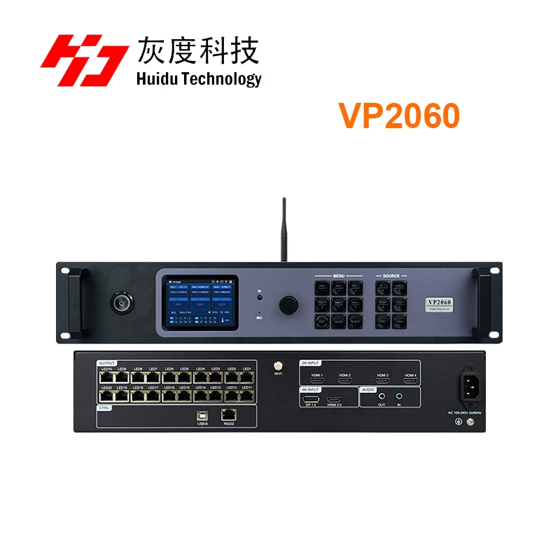 

VP Series LED Display Controller Huidu VP2060 Two-in-One LED Video Processor Support 13 Million Pixels 20 Gigabit Ethernet