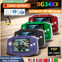 ANBERNIC RG 34XX Retro Handheld Game Console Video Player Gaming Linux 3.4-inch HD IPS OCA WIFI Bluetooth PSP Games Gift RG34XX