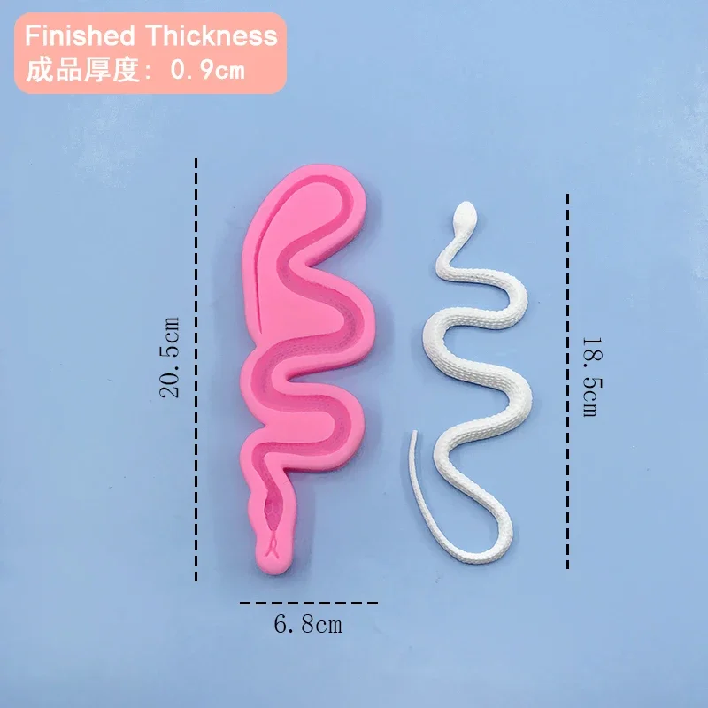 Snake Shape Simulation Toy Making Mold Pranks Tool DIY Resin Art Clay Gypsum Mould & Chocolate Fondant Form Cake Halloween Theme
