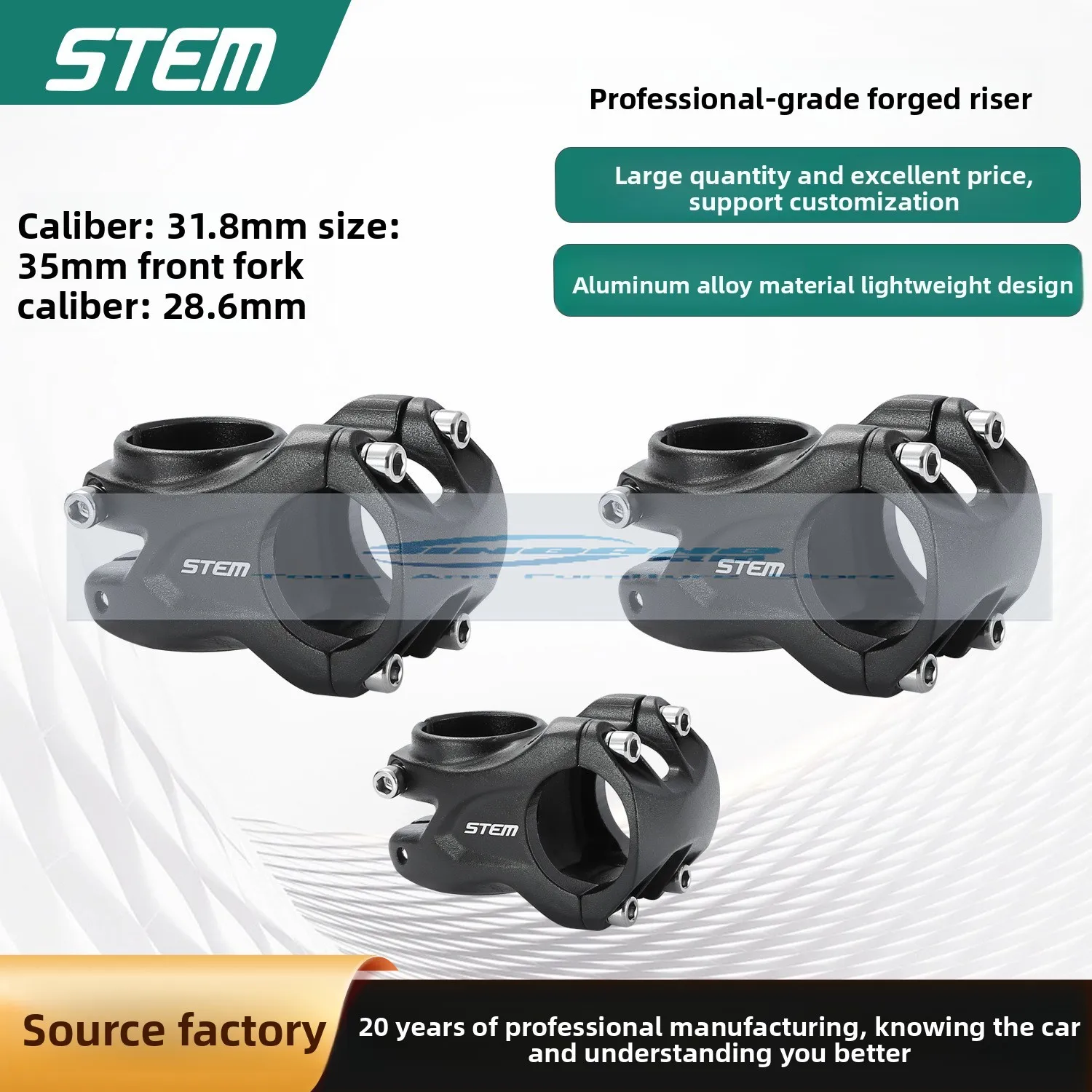 مقبض دراجة جبلية لركوب الدراجات ثلاثي الأبعاد من سبائك الألومنيوم المزورة وخفيفة الوزن للغاية وقصيرة 31.8 مم ملحقات دراجة الطريق