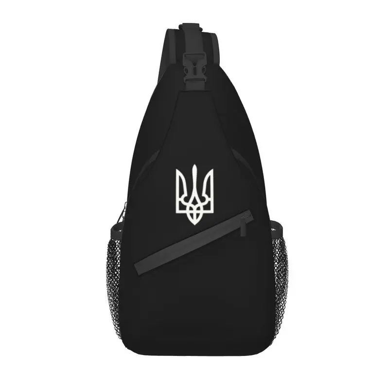 

Ukraine National Emblem Sling Crossbody Chest Bag Men Cool Shoulder Backpack for Camping Biking