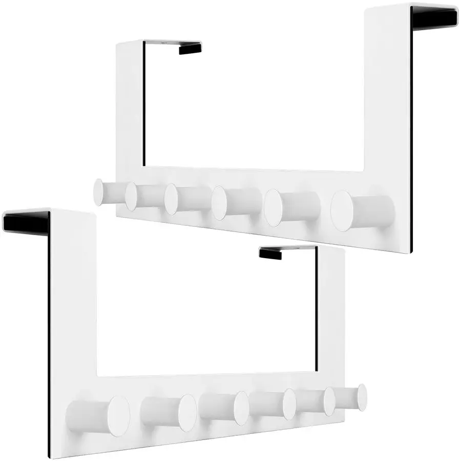 

Over The Door Hook,Door HangerOver The Door Towel Rack,6 Peg Door Hooks for Hanging,Door Coat Hanger Over The Door Coat Rack for