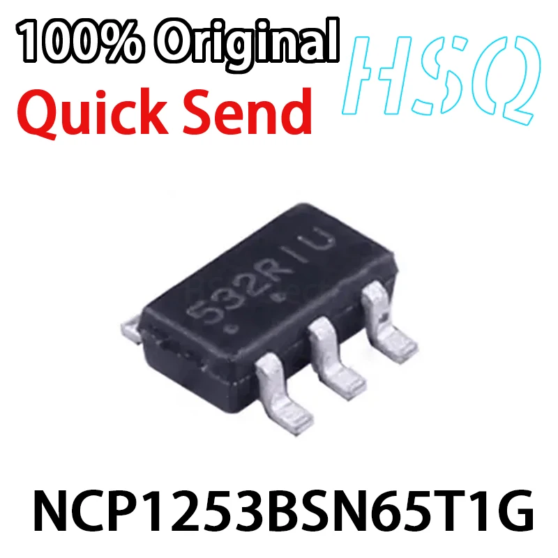 10PCS New NCP1253BSN65T1G Screen Printed 532 * * * SOT23-6 Offline Switch Converter IC Chip