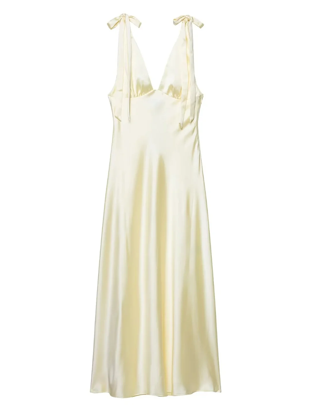 Nouveau automne Faion femmes conception soie Satin sensation Strapl Dr noeud décoration taille haute coton Polyester jupe