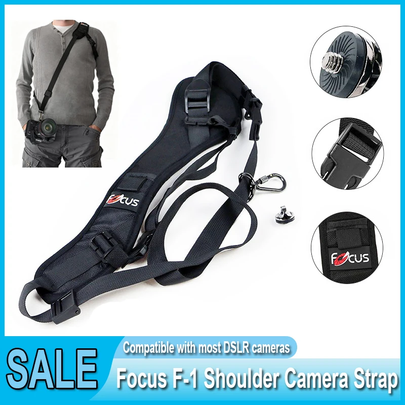 Quality Quick Shoulder Camera Strap High Adjustable Carry Speed Sling Soft Shoulder Sling Belt Neck Strap For Camera DSLR Black
