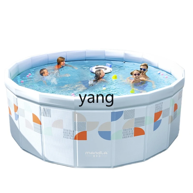 CX Inflatable-Free Swimming Pool Household Children's round Foldable Pool Family Baby Swimming Bucket