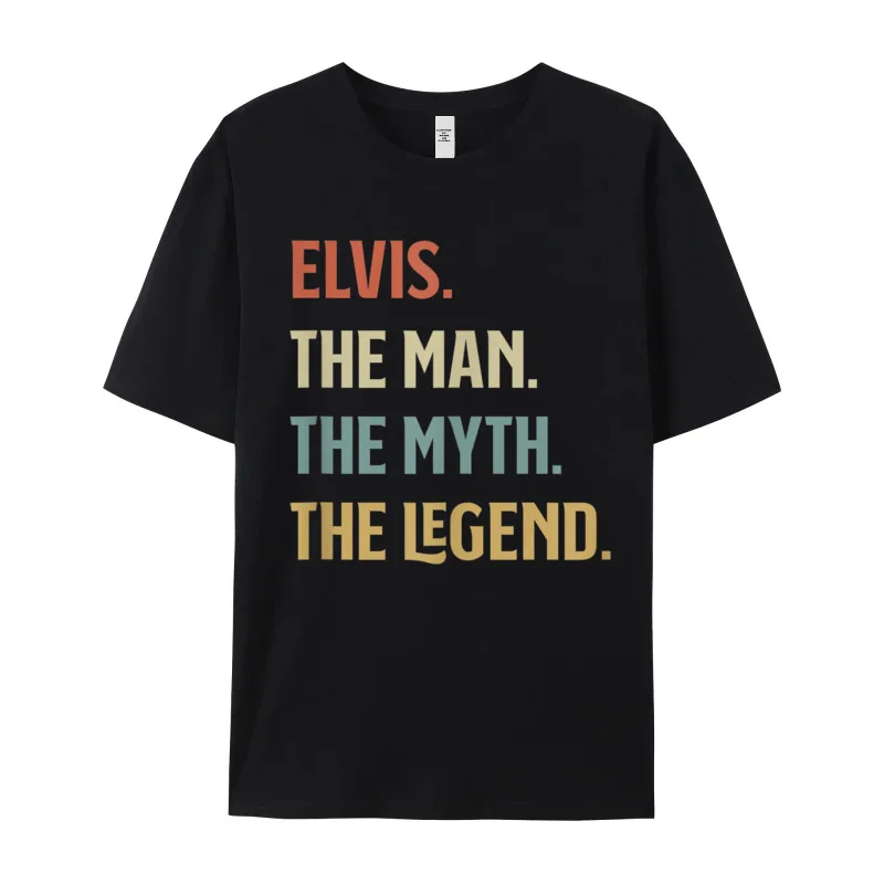 Classic Adult T-shirts The Name Is Elvis The Crazy Tops Tees Cotton Round Collar Short Sleeve Party Tops T Shirt Christmas