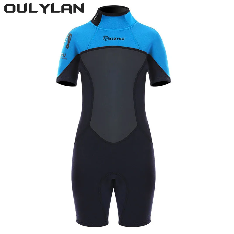 

Oulylan 2.5MM Shorty Swimsuit Kid Surf Neoprene Wetsuit Children Scuba Diving Suit Freediving Underwater Swimwear Suits Youth