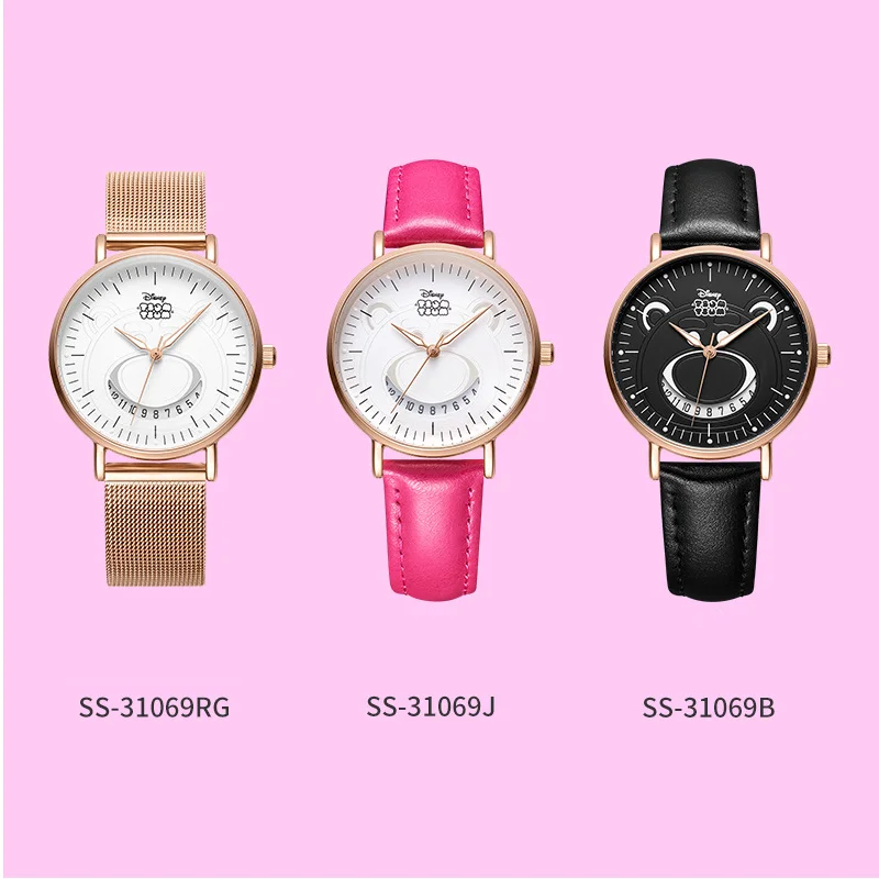 Disney Lots-o'-Huggin' Bear Women Quartz Wristwatch Cartoon Dial Toy Story Lady Clock Girl Wristband Luminous Date Reloj Montres