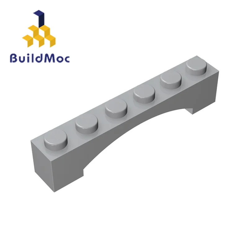 10Pcs MOC Parts 92950 Brick Arch 1 x 6 Raised Arch Compatible Bricks DIY Assmble Building Blocks Particle Kid Brain Toy Gift