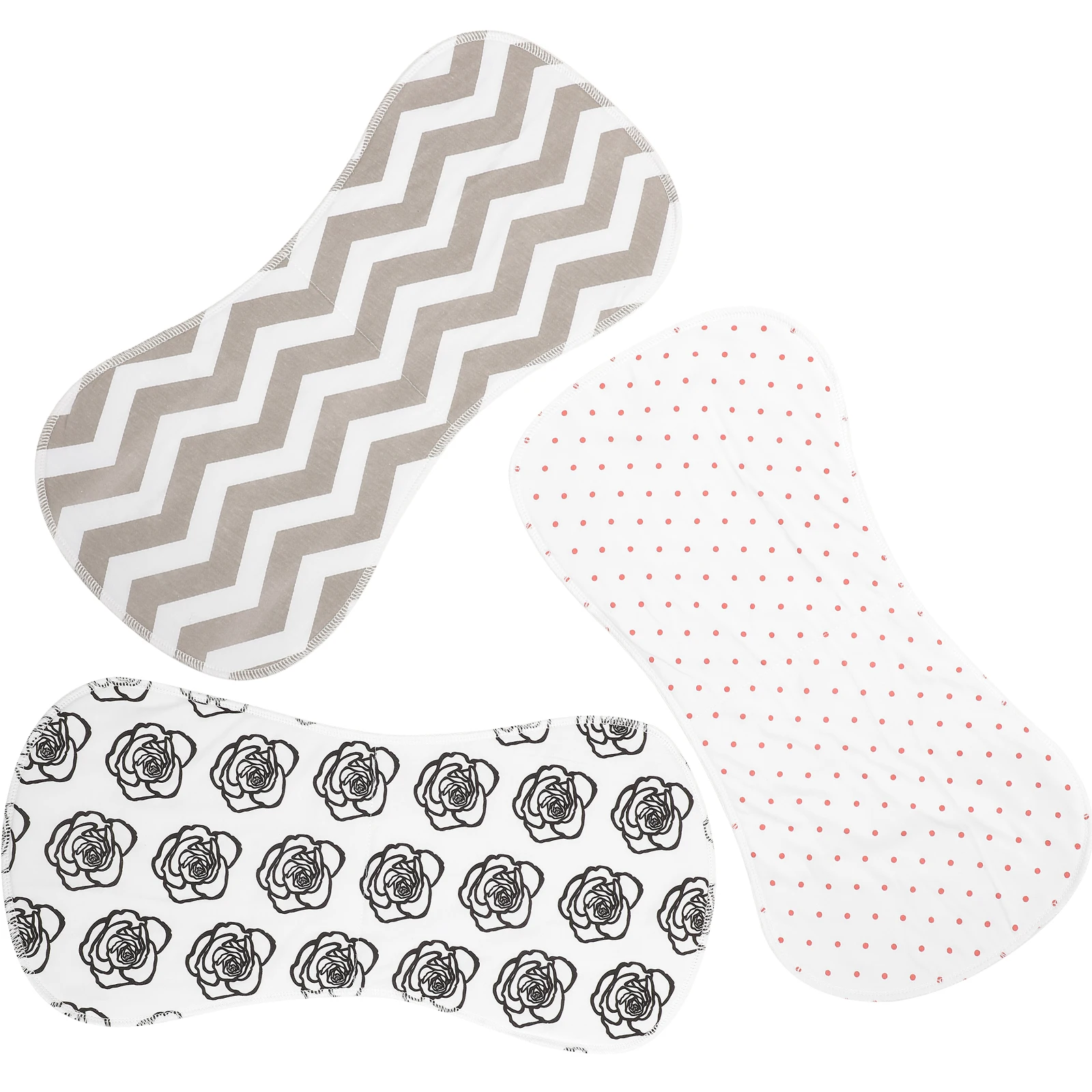 

3 Pcs Baby Burp Cloths Unisex Small Bibs Cotton Drool Pads Muslin Wipes Eat Bib Protective Scarf For Child Drooling Care