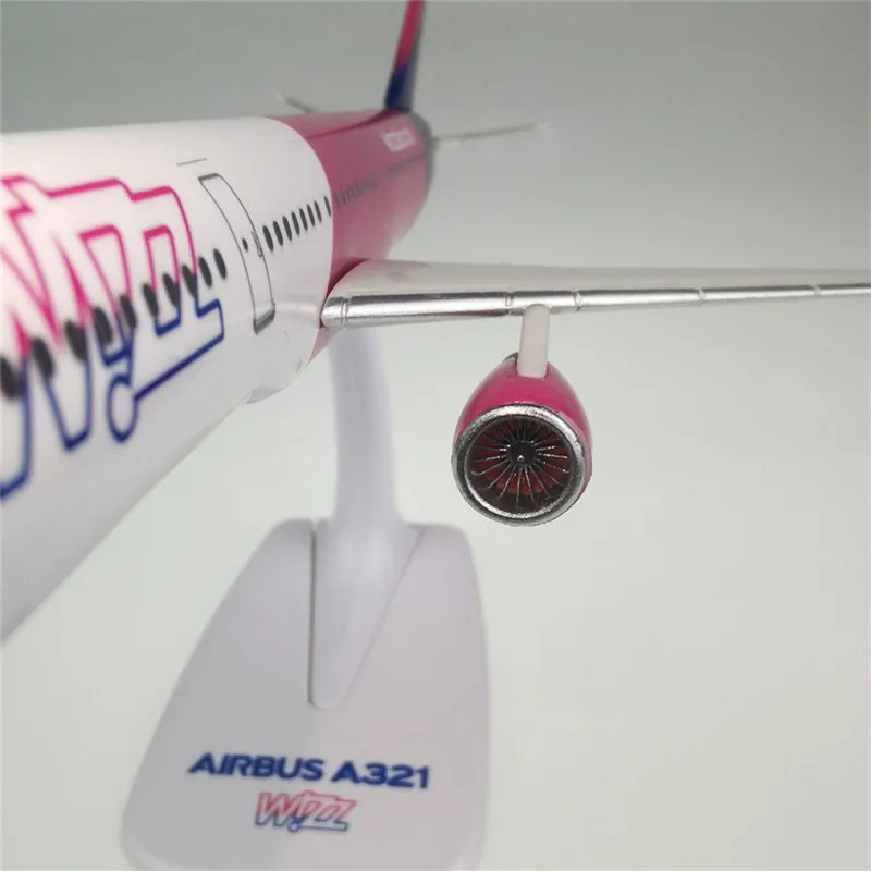 1/200 Scale WIZZ AIR A321 Aircraft Model Toy with Base Static Display Plane Boys Toys Souvenir Gifts Adult Fans Collection