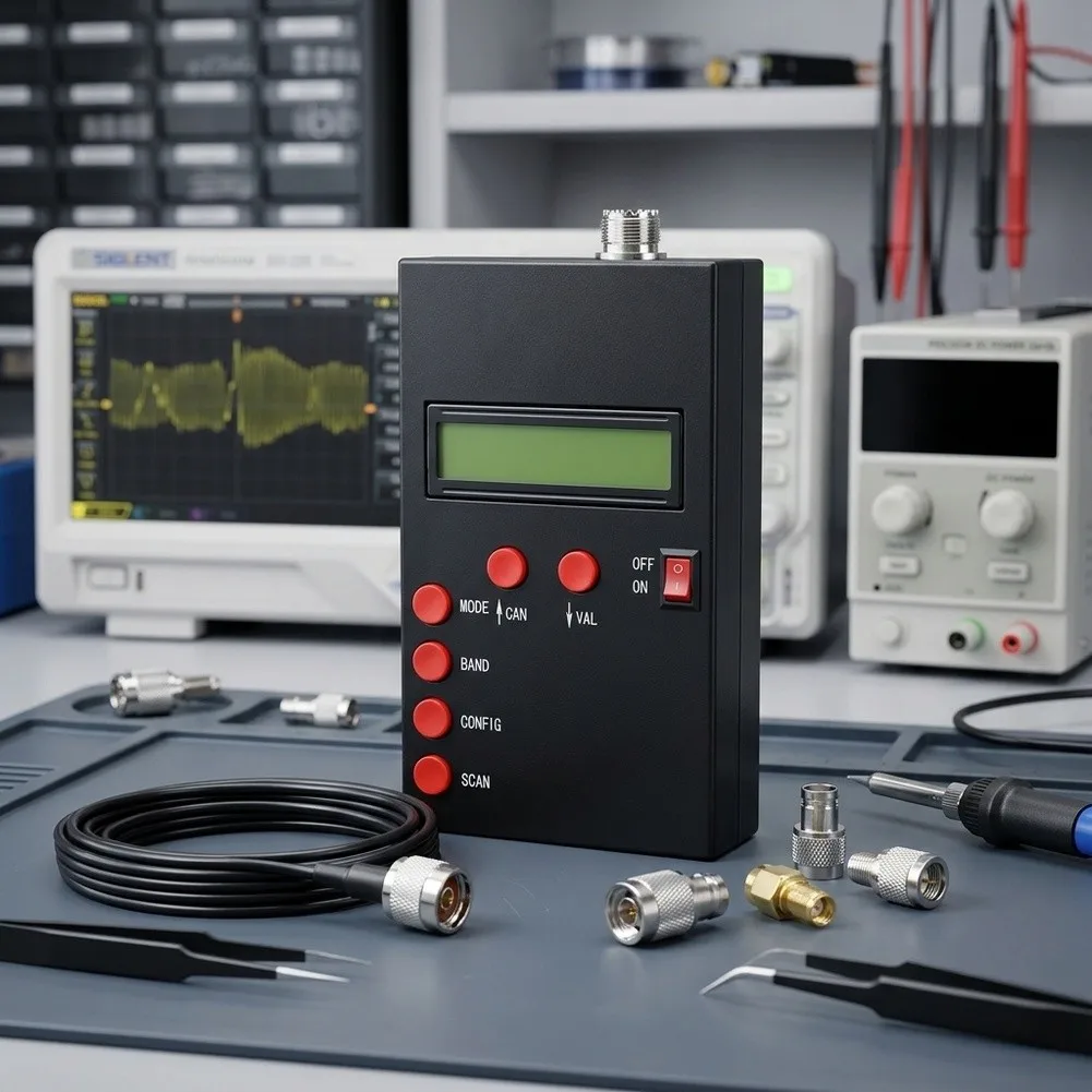 Shortwave For Antenna Analyzer for Ham Radio 1-60 Portable SWR and Impedance Tester with User Configurable Frequency Steps