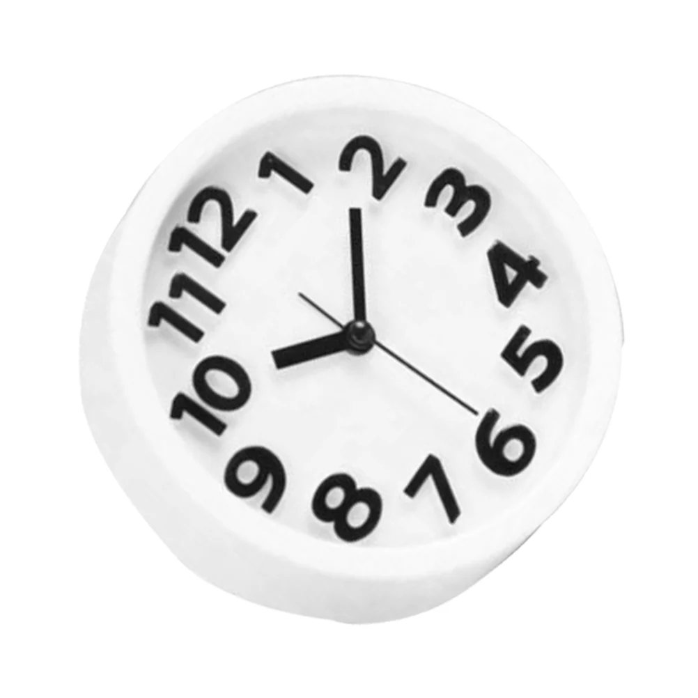 Large Digital Clock Candy Colored Alarm Travel Beside Mute Desk White Mini Car Office