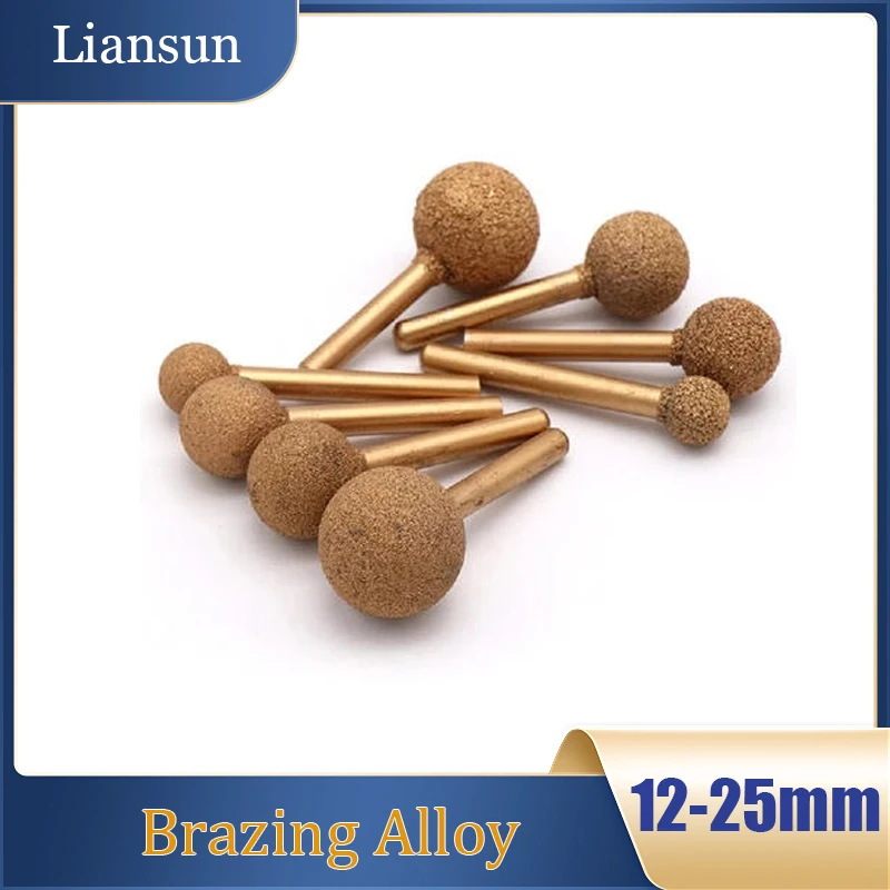 1/2/5 قطعة الكرة مختلط الماس لدغ رأس مطحنة 12/14/16/18/20/25 مللي متر 6 مللي متر عرقوب مختلط سبيكة لطحن لدغ النقش #1