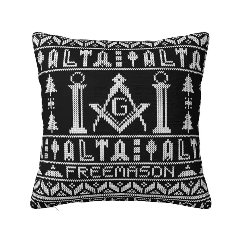 

Nordic Masonic Mason Freemason Pattern Cushion Cover for Sofa Polyester Throw Pillow Case for Living Room