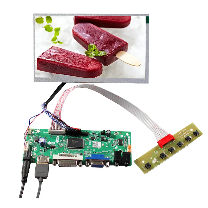 7 inch 1000nit 1024x600 JH070BO20KG LCD Screen 20Pin H-D DVI VGA Control Board