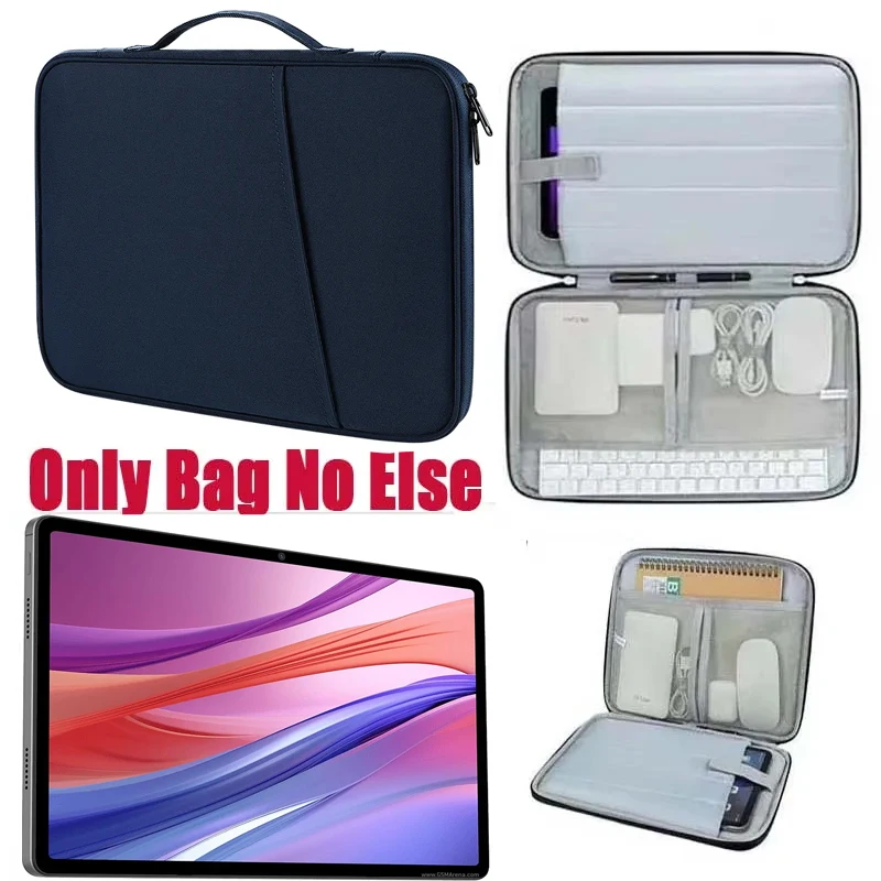 

Universal for ZTE Pad 5G X1102N 11inch Tablet Bag Pockets Handle Zip Storage Pouch for Keyboard Mouse Carry Case Sleeve