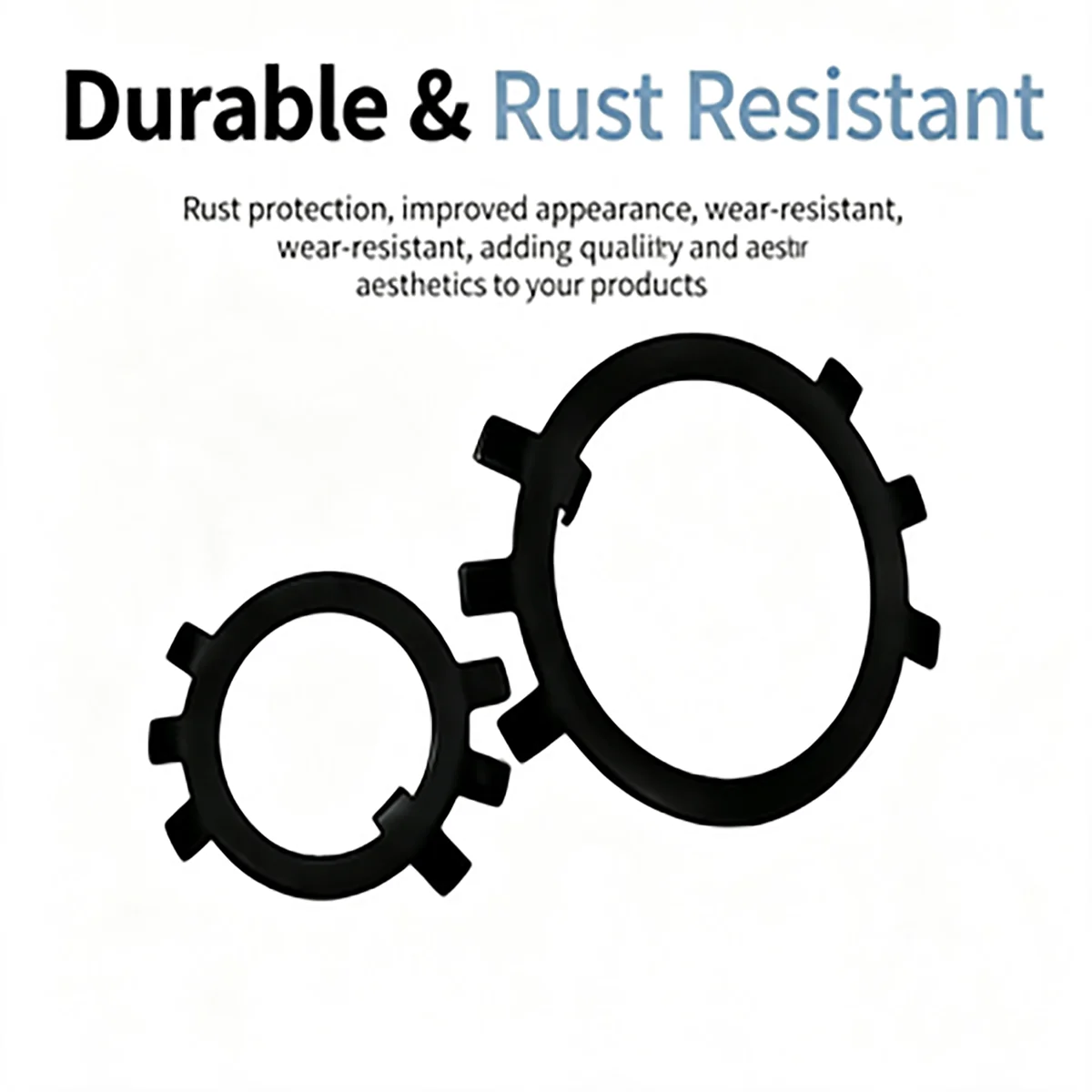 GB858 Tab Lock Washer Anti‑Loosening Stop Washer for Round Nut Carbon Steel Rust Resistant for Industrial Machinery Repair