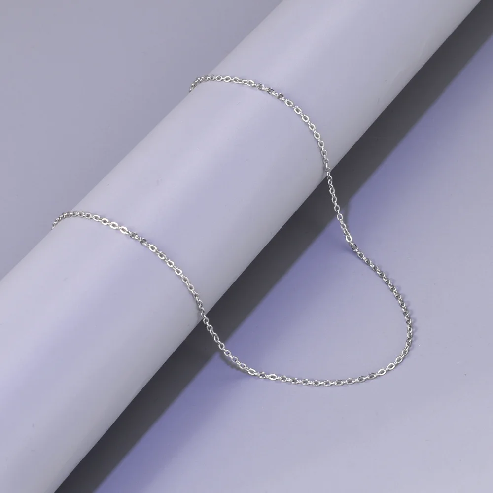 L22 manufacturer wholesale polished cross necklace, stainless steel rose gold jewelry, 18K colored gold necklace image 3