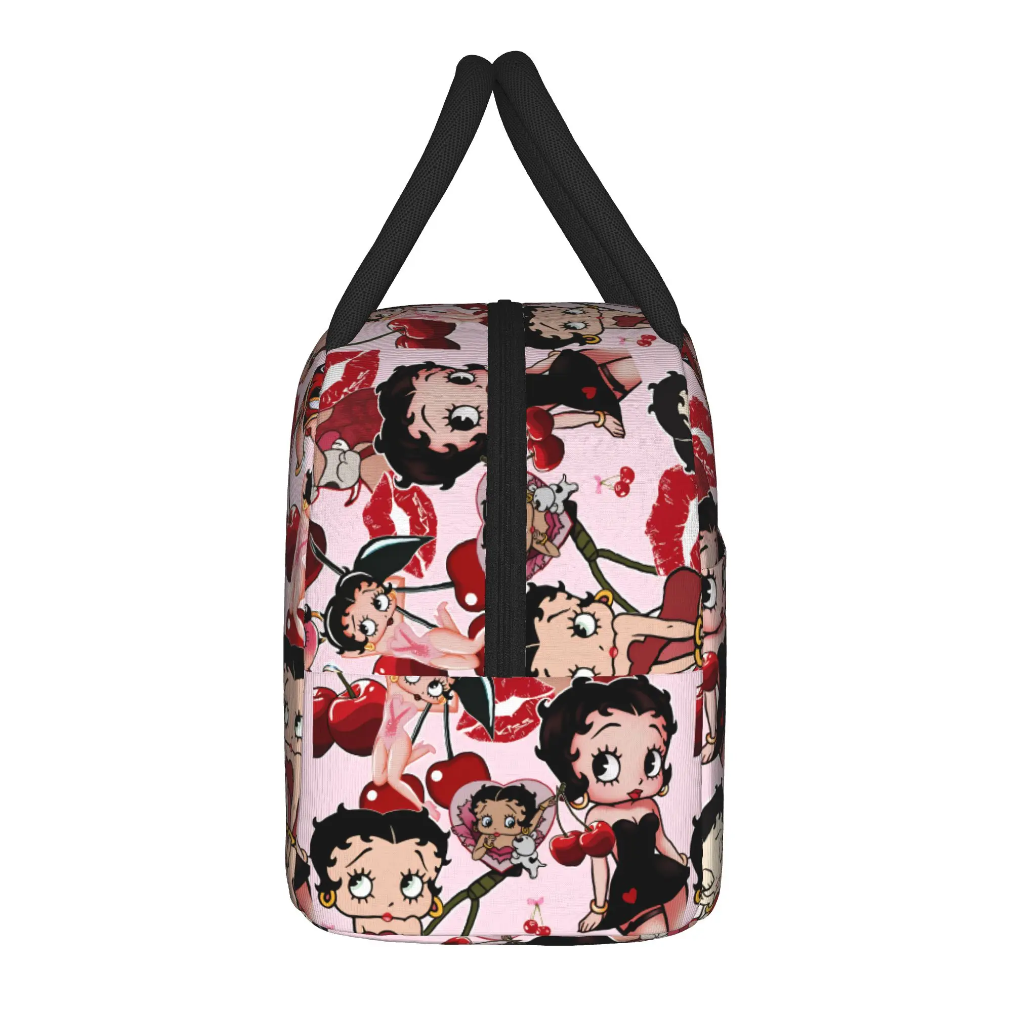 Boopes Bettyes Lunch Bag Retro Lunch Box Picnic Portable Insulated Tote Food Bags For Child Waterproof Graphic Design Cooler Bag