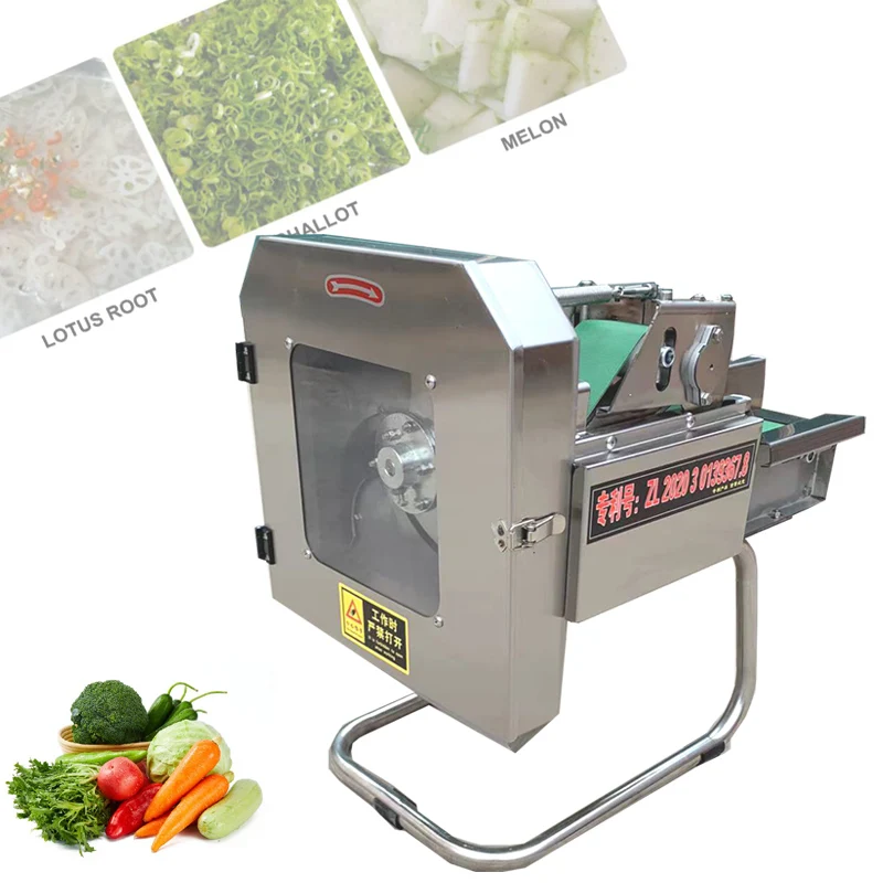 

Multi-function Automatic Vegetable Cutting Machine Commercial Electric Potato Slicer Leek Pepper Celery Dicer