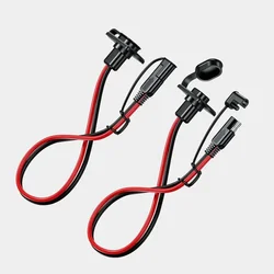 Arnés de conector rápido SAE para coche, cable de extensión SAE impermeable, Puerto lateral para Panel Solar, generador, cargador de batería, 12AWG, 30CM