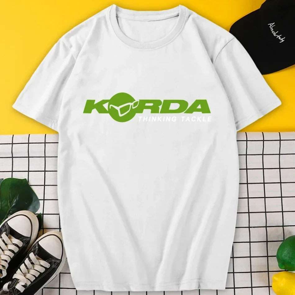 SUnny Korda Inspired Tribute Logo Print T-Shirt Angling Fishing Carp Leisure Camping Summer Men Crewneck heavyweight Informal