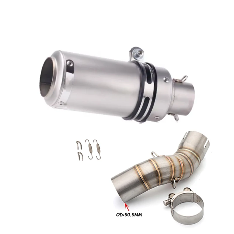 Motorcycle Exhaust Muffler Escape Moto Modiifed Middle Link Pipe No DB Killer Slip On For Kawasaki Z900 A2 Z900e 2017 2018 2019