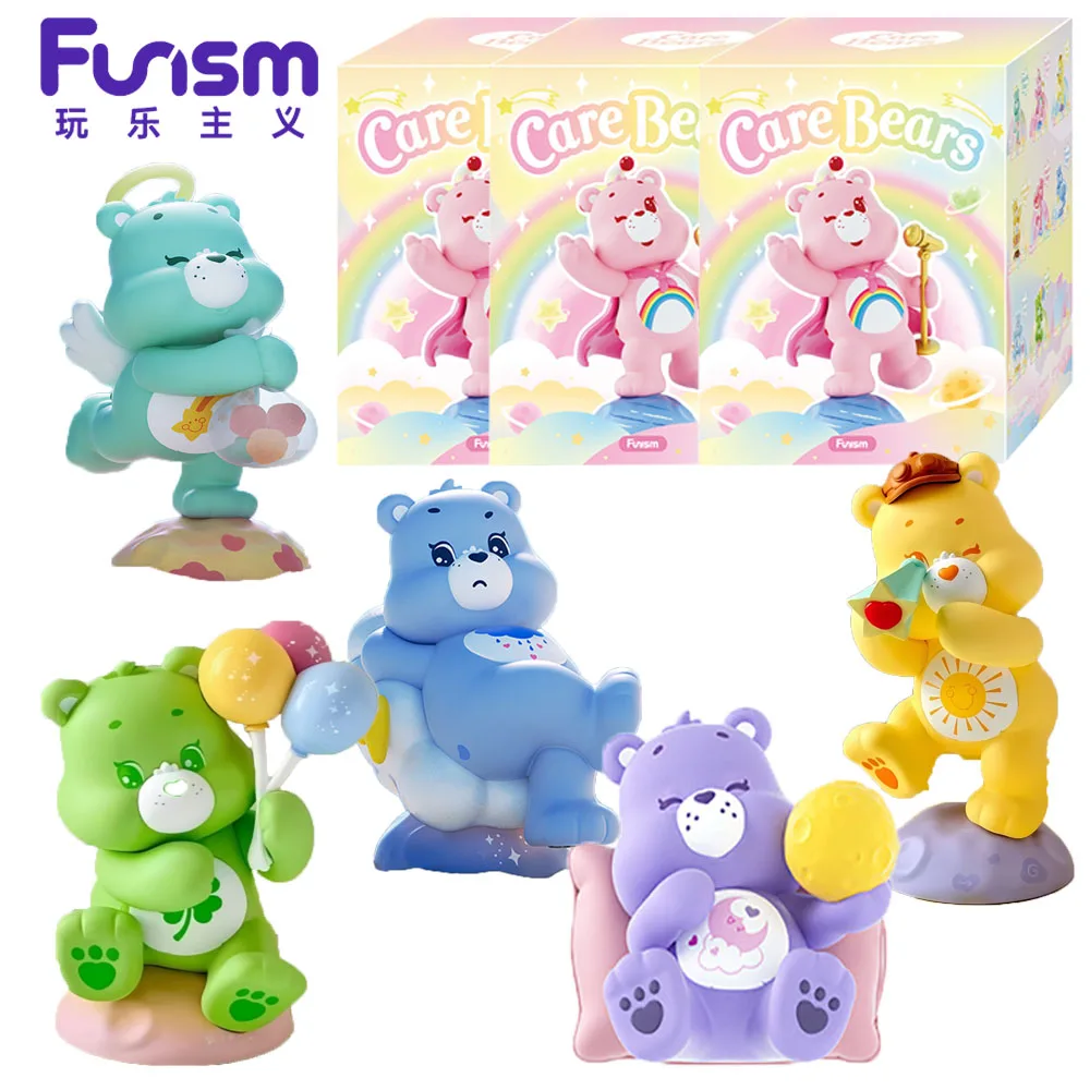 

Official Funism Care Bears Healing Planet Series Blind Box Cute Figures Desktop Ornament Surprise Festival Gifts for Boys Girls