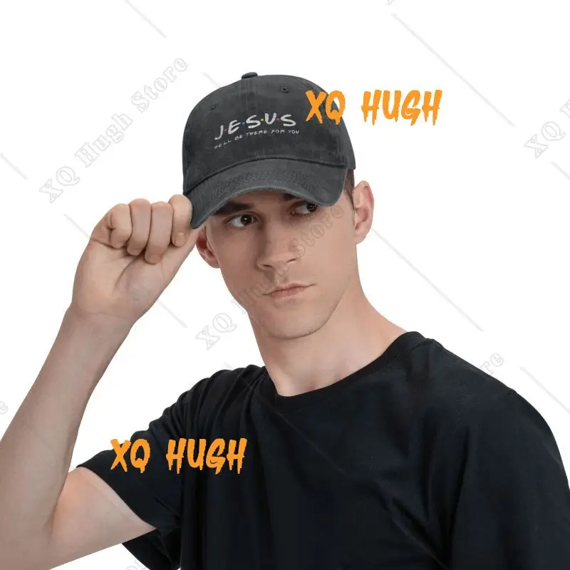 Custom Cotton Jesus He'll Be There For You Baseball Cap Outdoor Men Women's Adjustable Dad Hat image 6